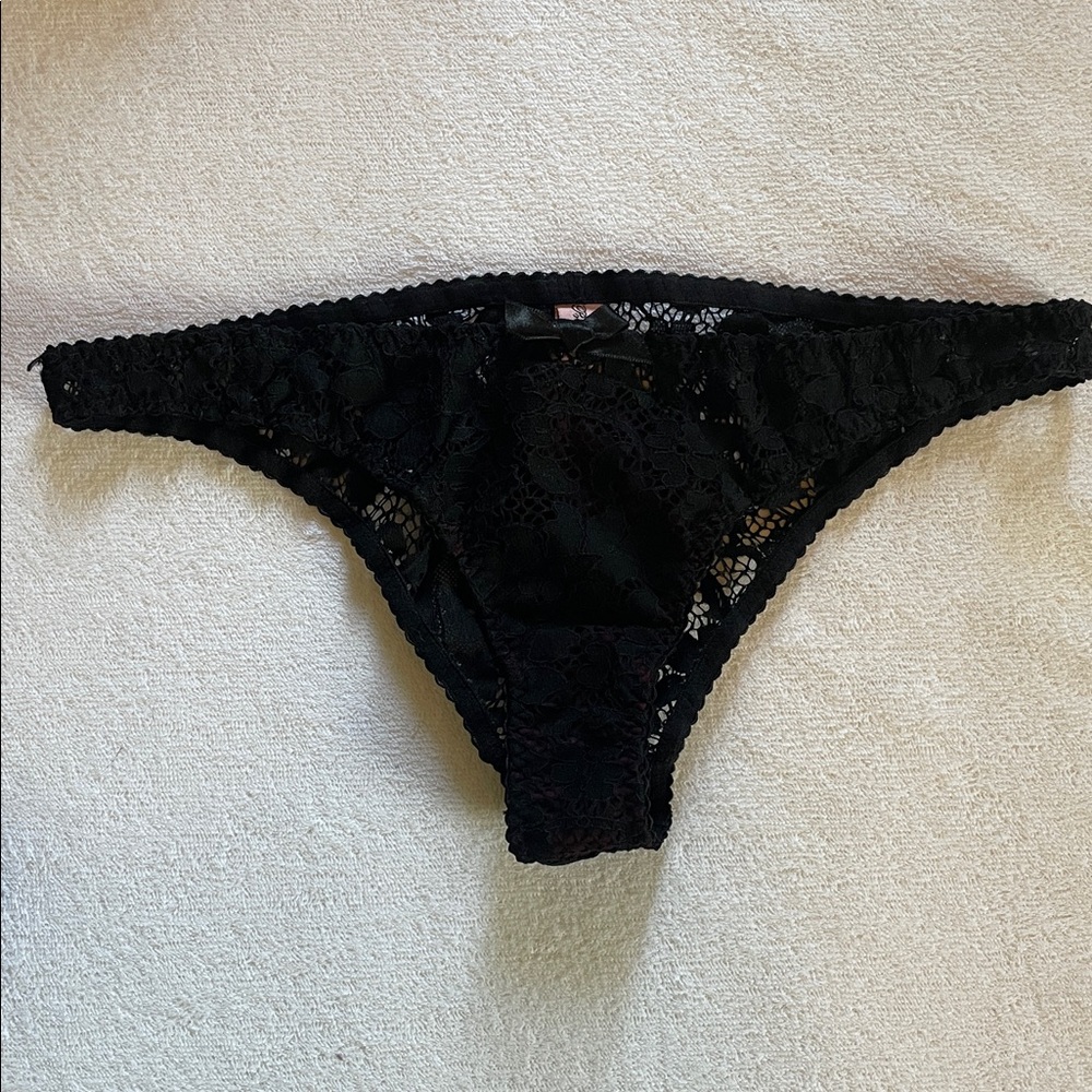 Black Lace Thong